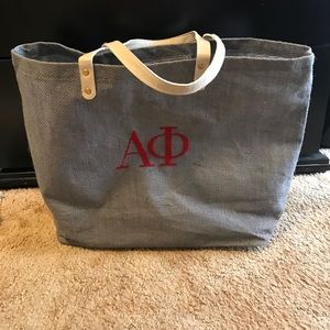 Alpha Phi Embroidered Bag